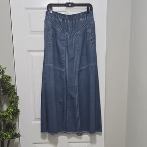 Women's Denim Maxi Skirt